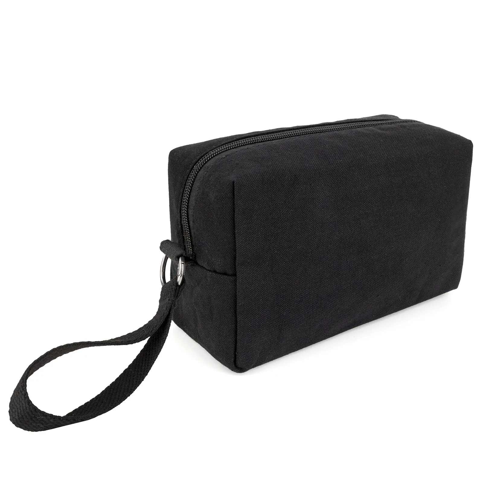 custom large square canvas makeup bag - B2B wholesale inquiry welcome - view 2