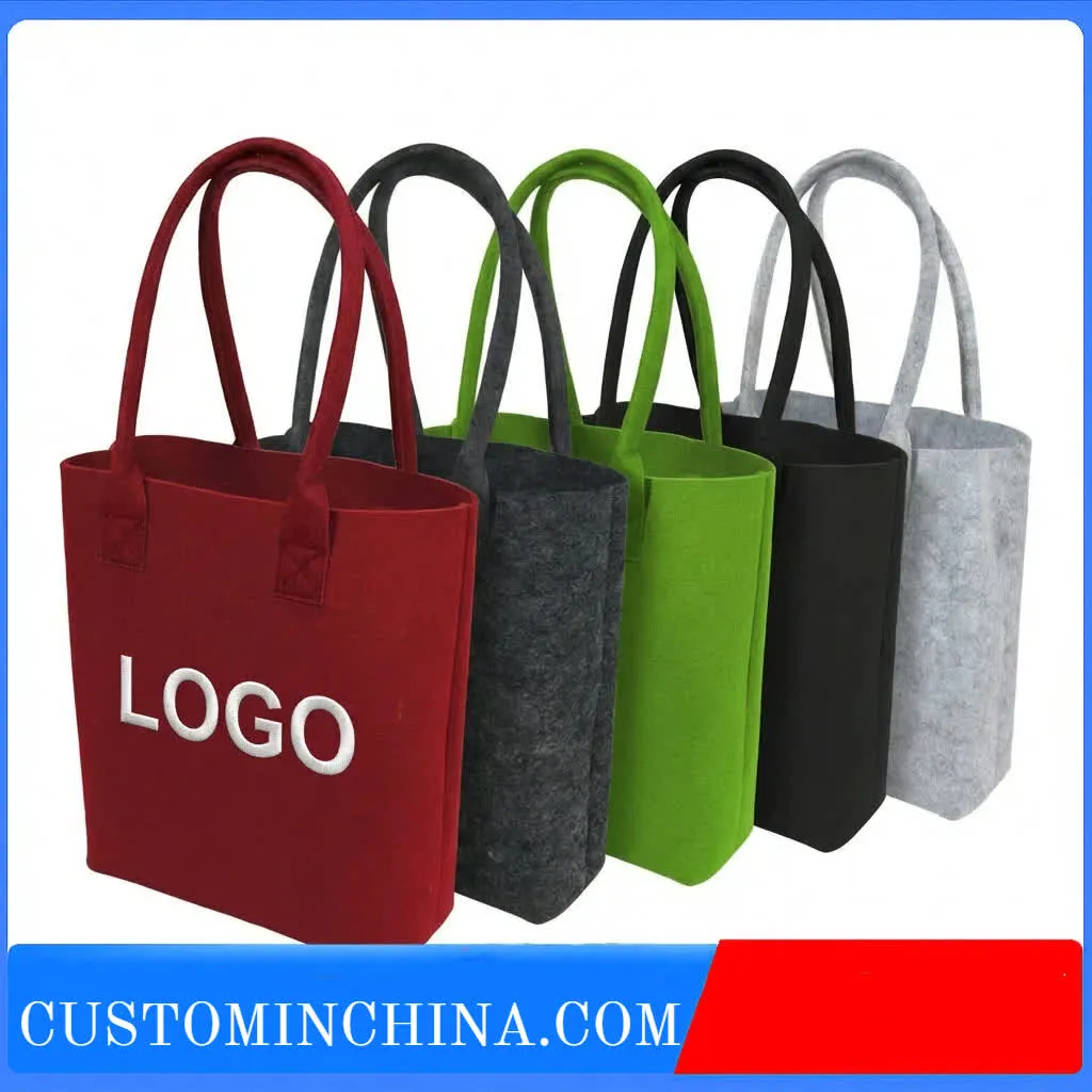 custom felt tote shopping bag - Oeko-Tex certified supplier