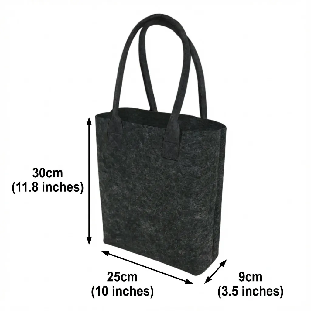 custom felt tote shopping bag - Oeko-Tex certified supplier - view 2
