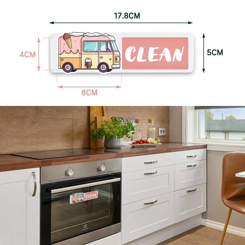 custom dishwasher slide magnet sign - private label service available - view 2