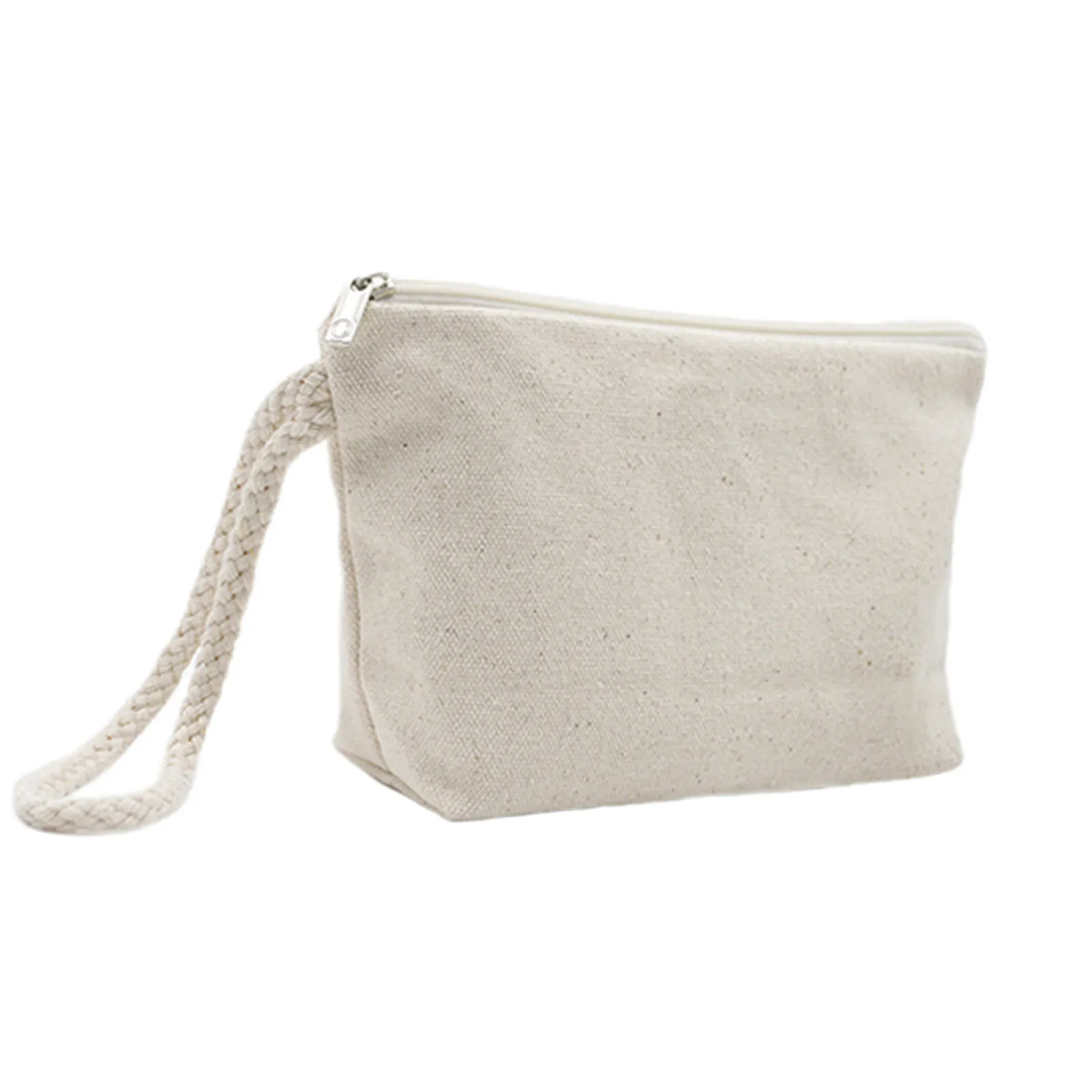 custom black white canvas zipper clutch - corporate gift wholesale supplier - view 2