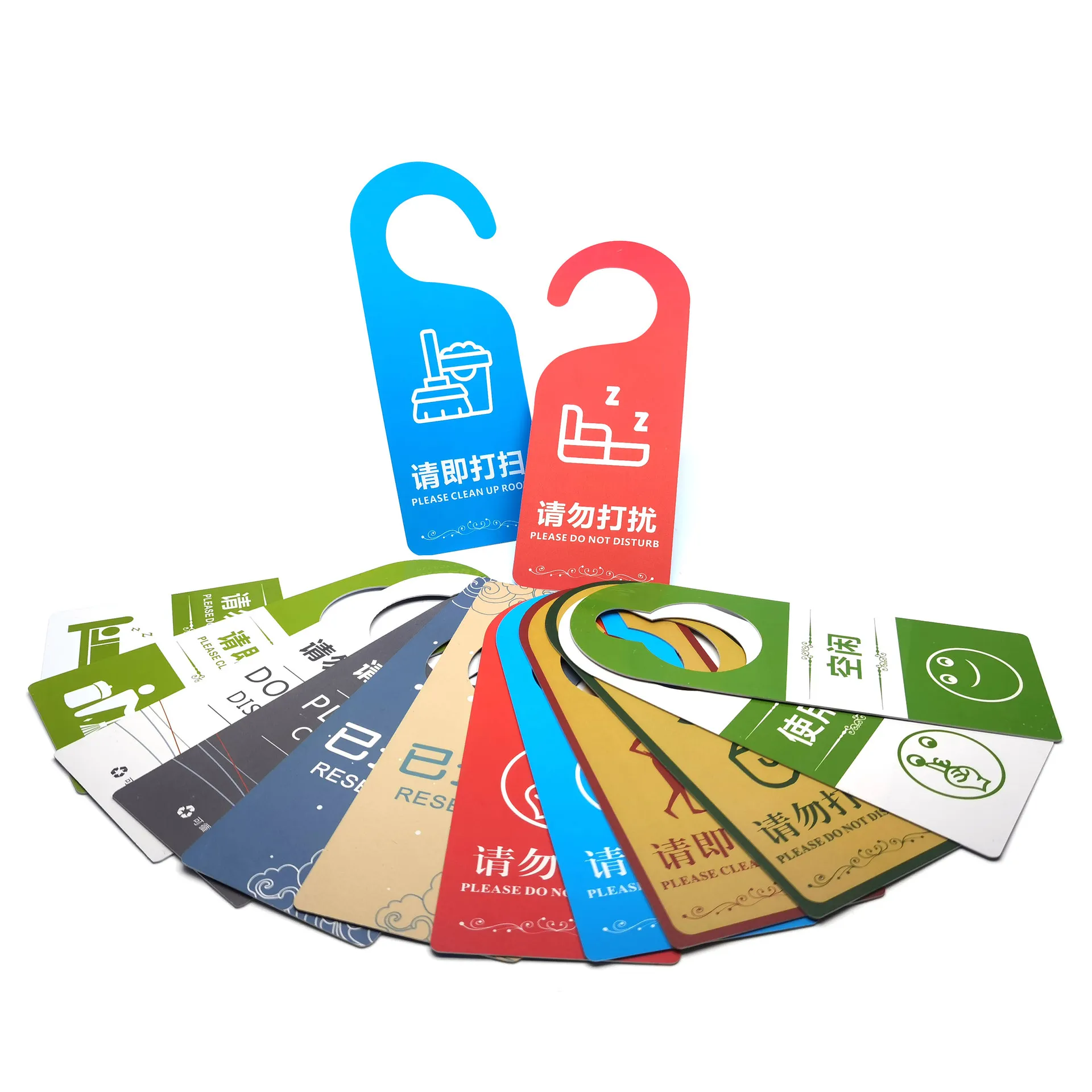 custom pvc hotel door hanger uv print - B2B direct from factory China