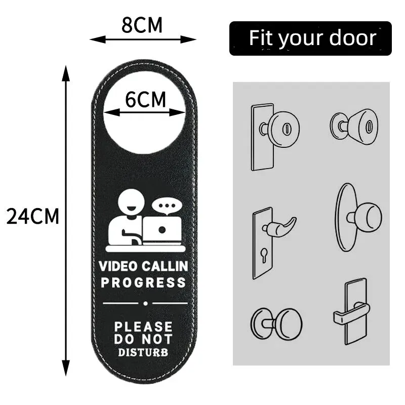 custom premium leather hotel door sign - bulk order discount available