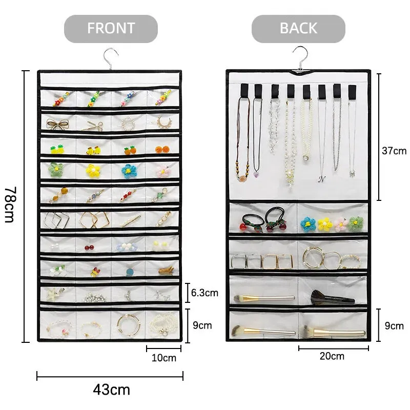 custom non woven jewelry hanging organizer - private label service available - view 2