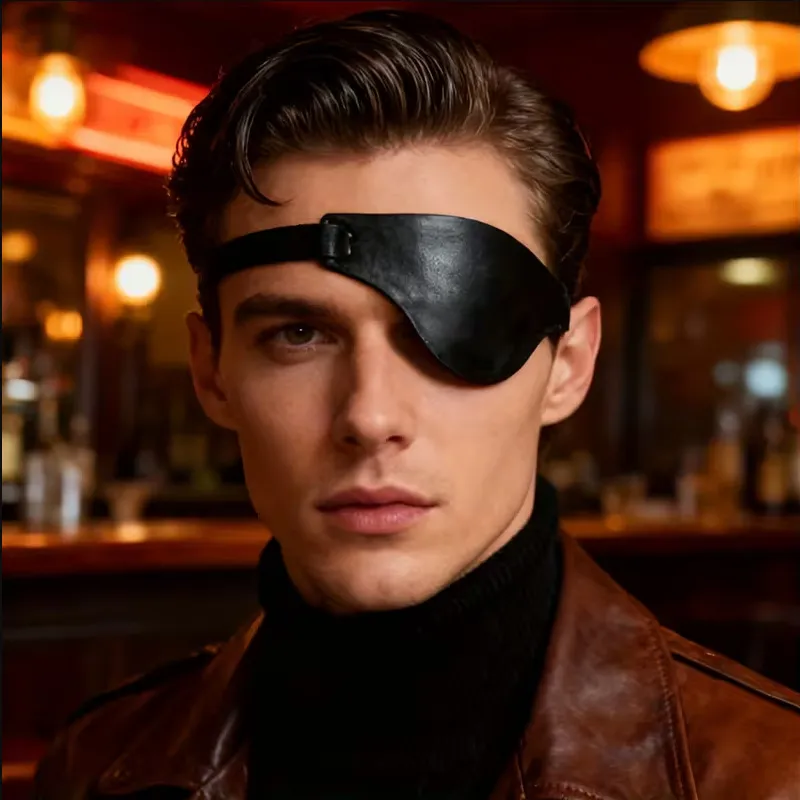vintage pirate captain leather eye patch - Oeko-Tex certified supplier