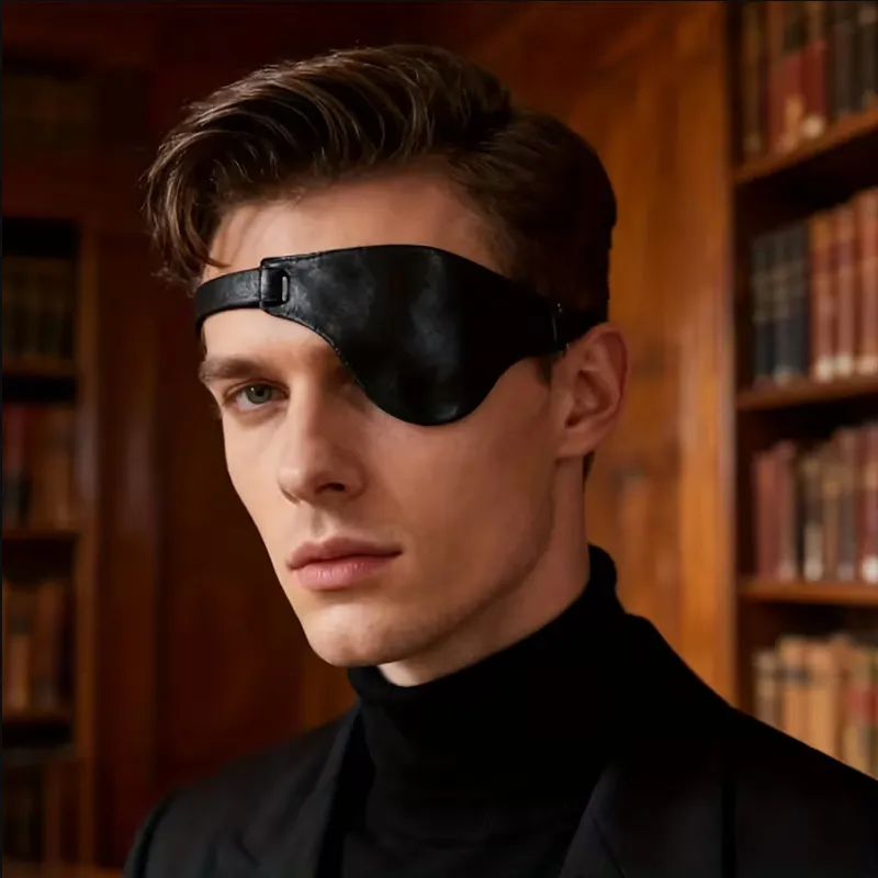 vintage pirate captain leather eye patch - Oeko-Tex certified supplier - view 2