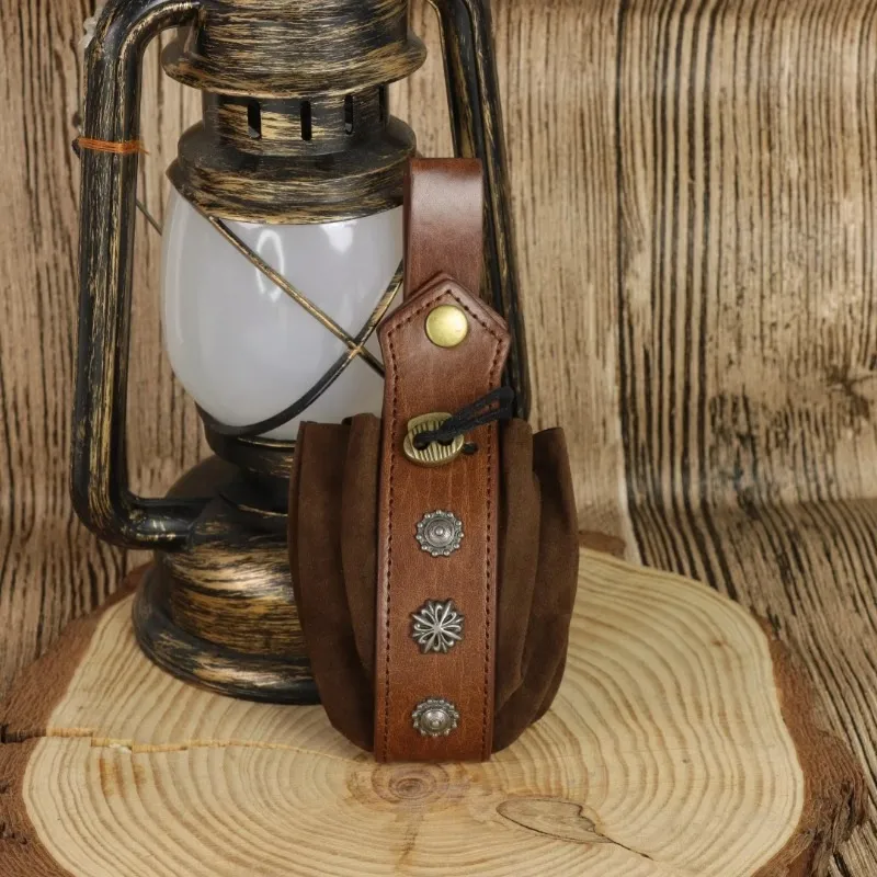 vintage medieval leather belt coin purse - BSCI certified manufacturer - view 3