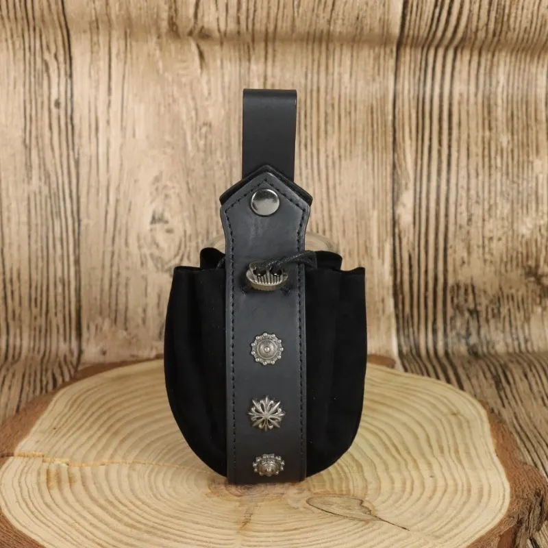 vintage medieval leather belt coin purse - BSCI certified manufacturer - view 5
