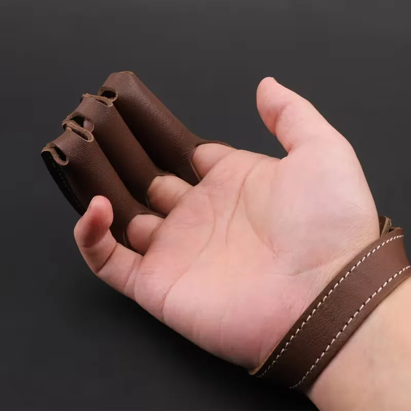archery finger tab protector leather - private label service available - view 3