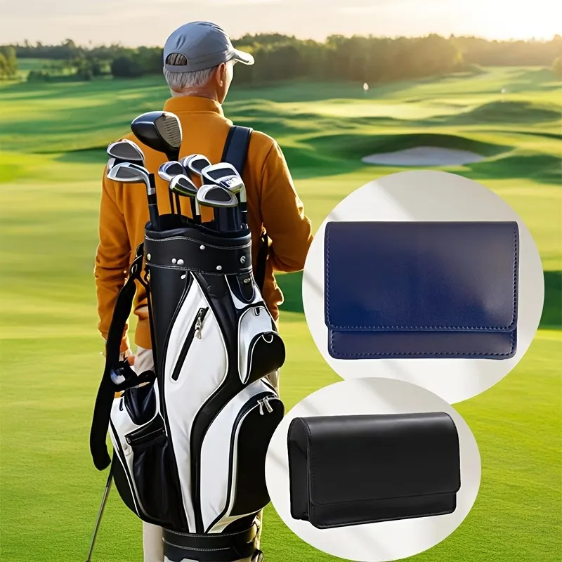 pu leather golf ball snap pouch - MOQ 20pcs factory direct