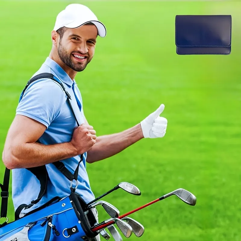 pu leather golf ball snap pouch - MOQ 20pcs factory direct - view 3