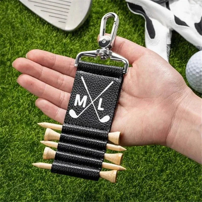 engraved leather golf ball tee pouch - trade show giveaway supplier - view 2