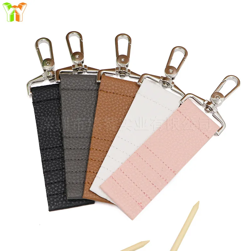 engraved leather golf ball tee pouch - trade show giveaway supplier - view 5