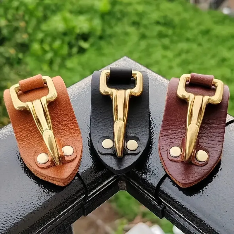 vintage leather belt loop keychain - B2B direct from factory China