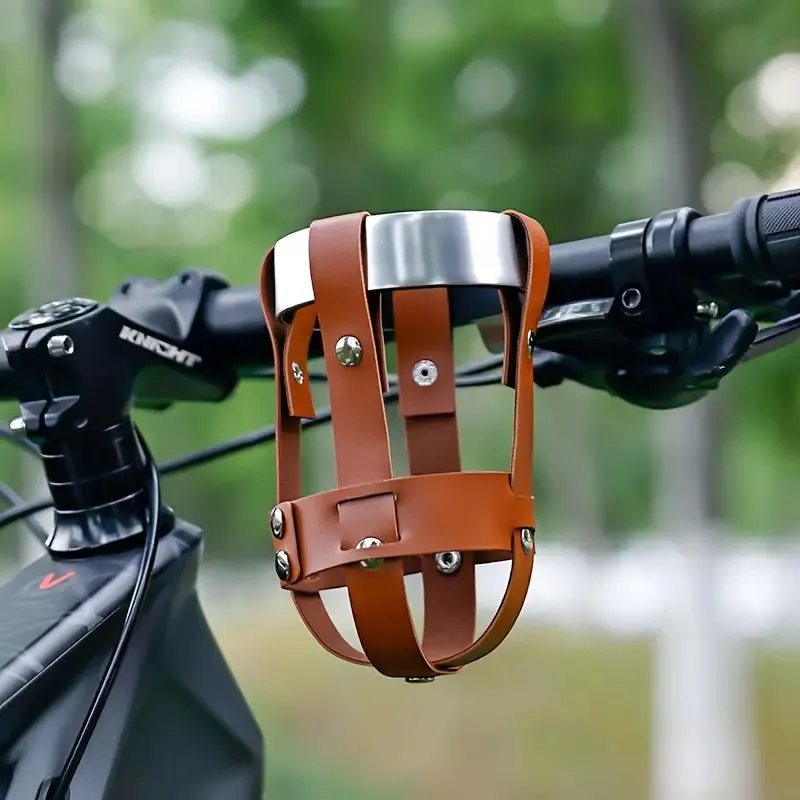 leather bicycle water bottle cage - wholesale price for global buyers - view 3