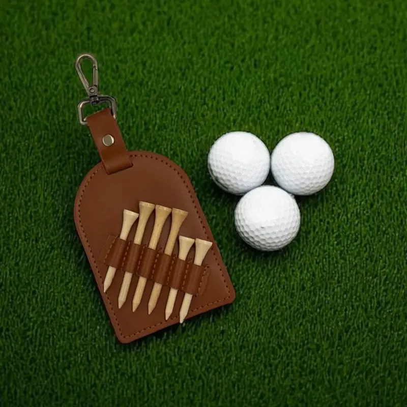 pu leather golf tee holder keychain - free sample on request - view 4