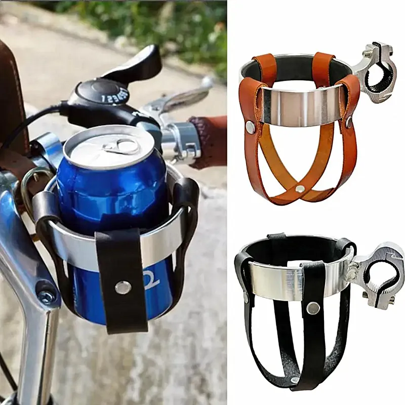 leather bicycle water bottle holder