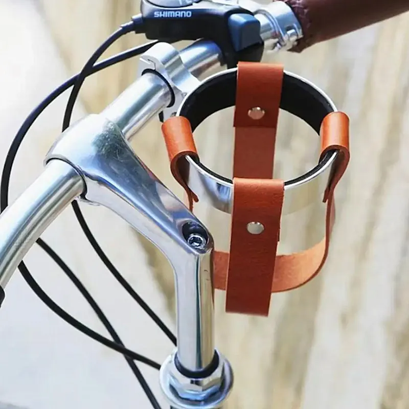 leather bicycle water bottle holder - view 3