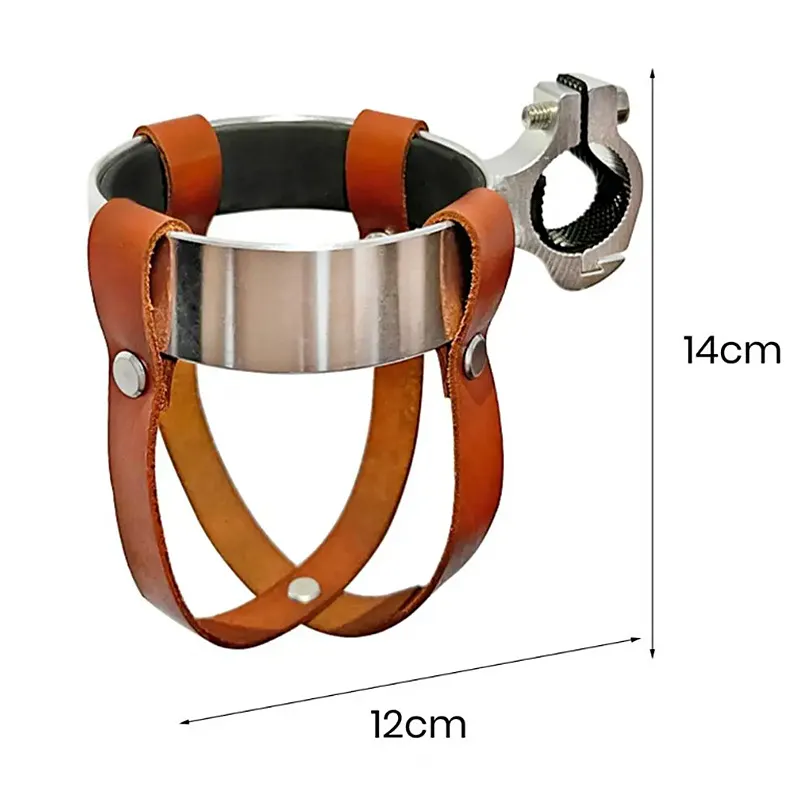 leather bicycle water bottle holder - view 5