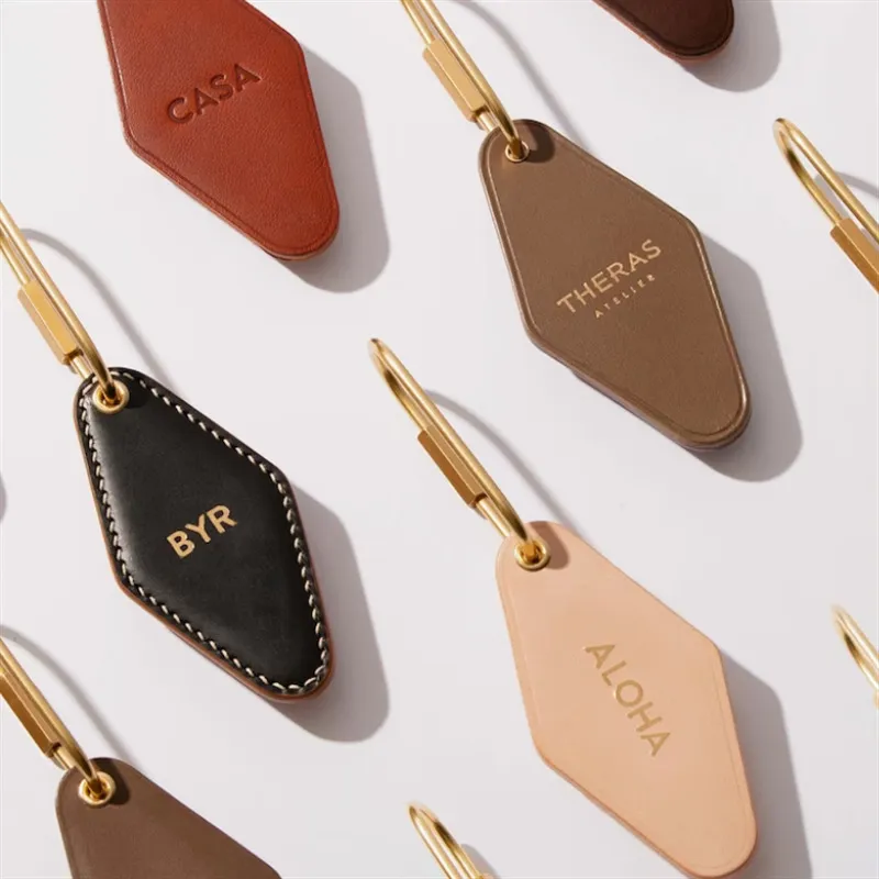 leather keychain key ring vintage hotel - wholesale price for global buyers - view 3