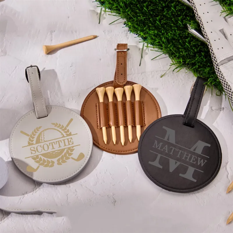 leather golf bag tag groomsmen gift - factory direct wholesale price - view 4