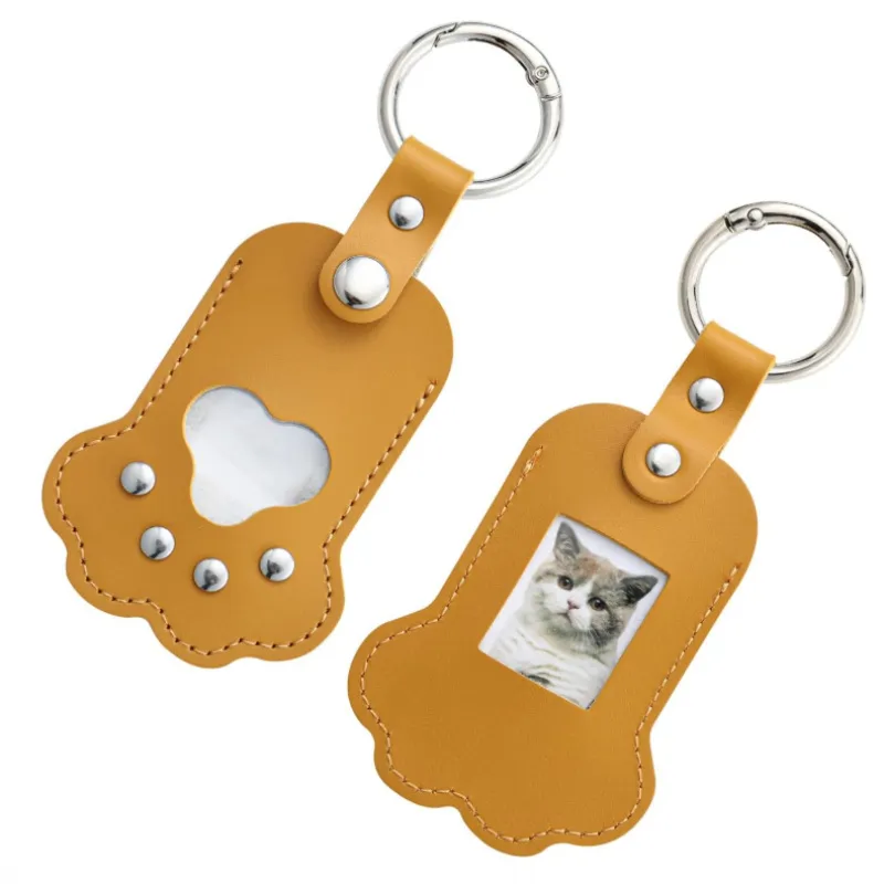 pu leather pet hair memorial keychain - Oeko-Tex certified supplier - view 5