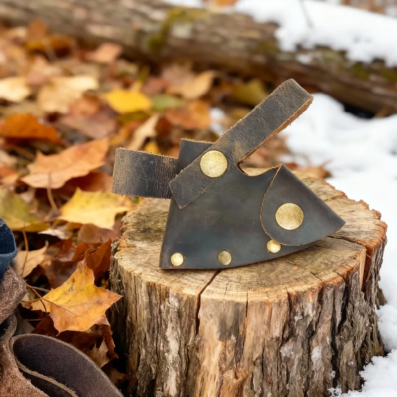 leather axe belt holster hatchet sheath - OEM custom logo accepted - view 3