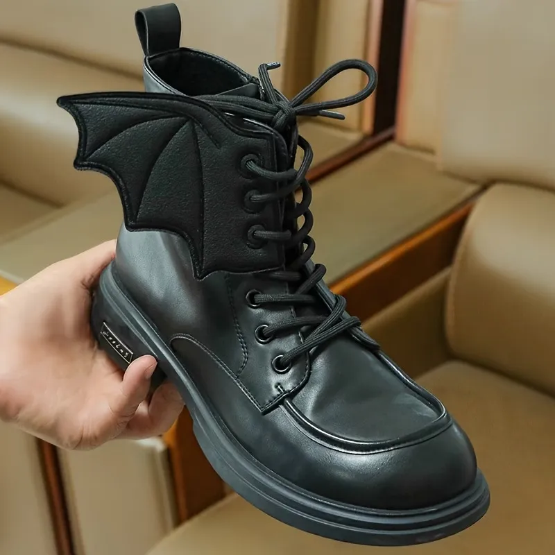 bat wing boot charms pu leather - free sample on request - view 2
