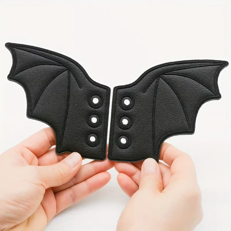 bat wing boot charms pu leather - free sample on request - view 3