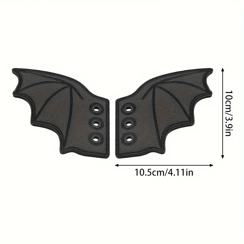 bat wing boot charms pu leather - free sample on request - view 4