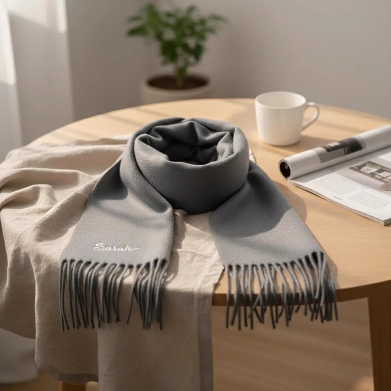 custom cashmere feel gift scarf - get quote wholesale price - view 3