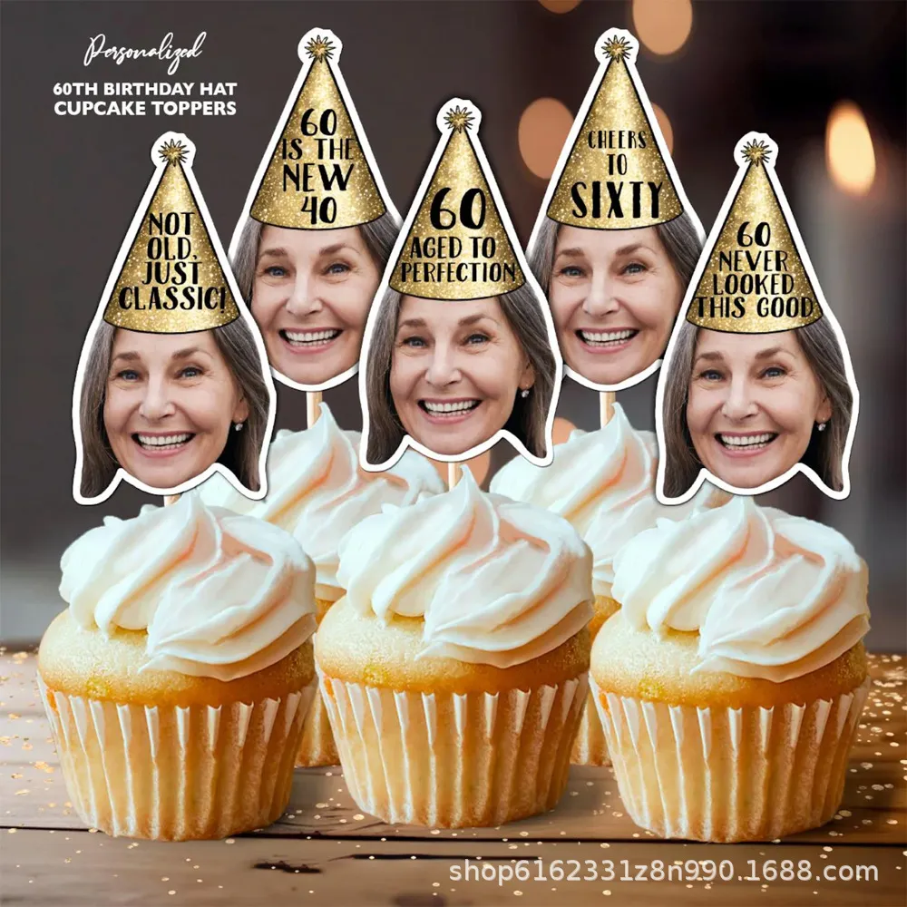custom face birthday cake topper - Oeko-Tex certified supplier - view 2