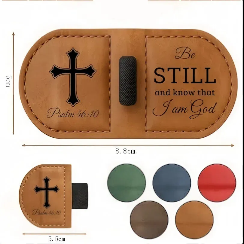 custom leather magnetic bookmark pen clip - BSCI certified manufacturer - view 4