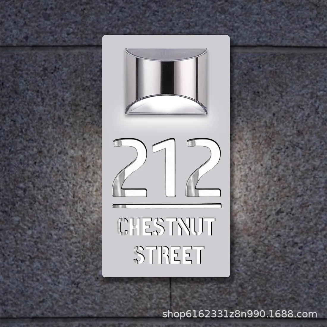 custom acrylic mirror door plate - custom color and size accepted - view 2