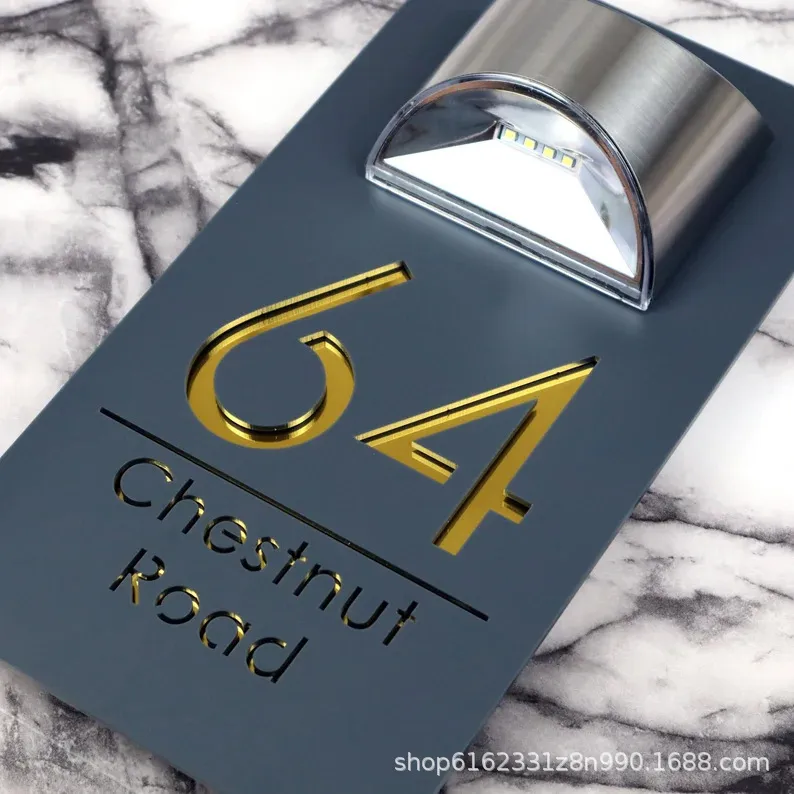 custom acrylic mirror door plate - custom color and size accepted - view 4